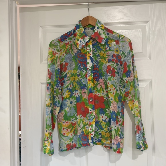 💛RARE Vintage 70’s Adelaar Floral Button-Up Shirt💛 - Picture 1 of 8